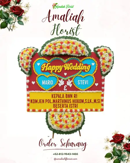 Papan Bunga Pernikahan Ella Hilir